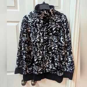 Liz & Me Sport zippered velour jacket women's size 14-16